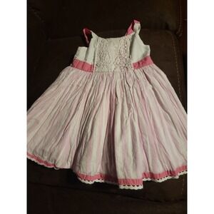 Well dressed wolf pink and white dress size 3t